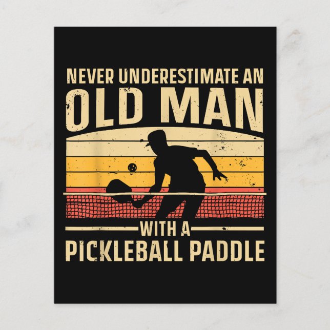 Lámina Guay Pickleball Art Para Hombres Mujeres Paddle Pi (Anverso)