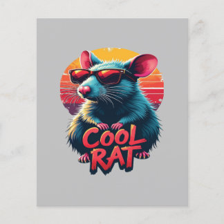 Lámina Guay Rat con gafas de sol Diseño Retro Sunset