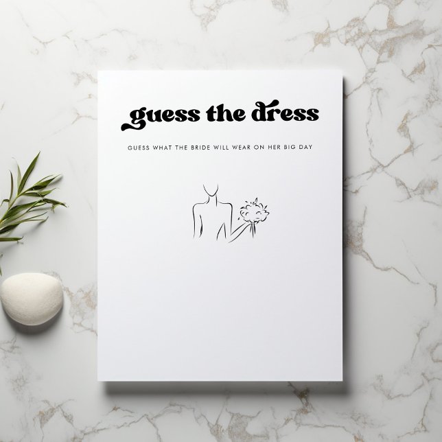 Lámina Guess the Dress Bridal Shower Party Game (Subido por el creador)
