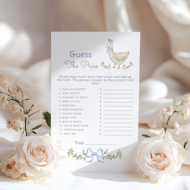 Lámina Guess the price Blue Goose baby shower game (Subido por el creador)