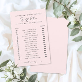 Lámina Guess Who Blush Pink Bridal Shower Game