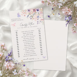 Lámina Guess Who Butterfly Wildflower Bridal Shower Game
