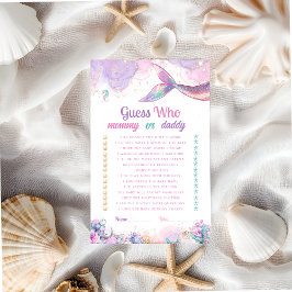Lámina Guess Who Mommy Daddy Mermaid Game