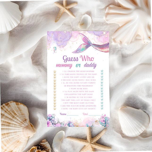 Lámina Guess Who Mommy Daddy Mermaid Game (Subido por el creador)