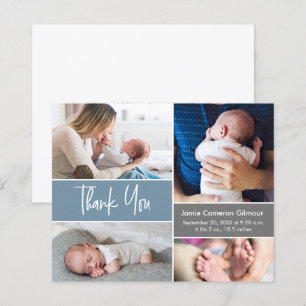 Lámina Guión azul moderno para múltiples fotos