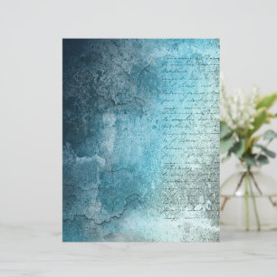 Lámina Guión azul vintage y textura