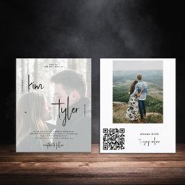 Lámina Guión de código QR presupuestado 2 fotos de boda I