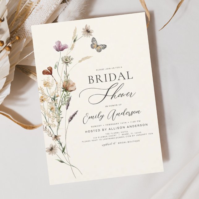 Lámina Guión de ducha de novia de flores silvestres del B (Subido por el creador)