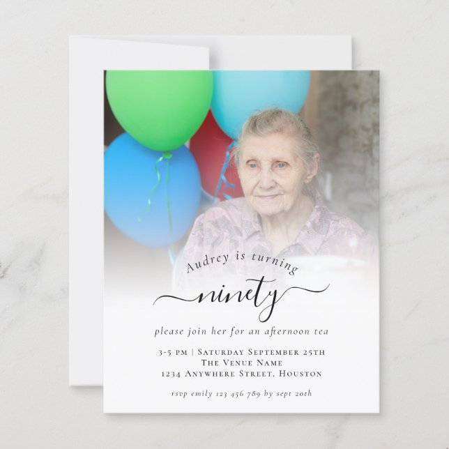 Lámina Guión de la foto del presupuesto Invitación a la f (Anverso)