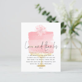 Lámina Guión de pastel rosado de presupuesto 21º cumpleañ