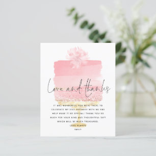 Lámina Guión de pastel rosado de presupuesto 21º cumpleañ