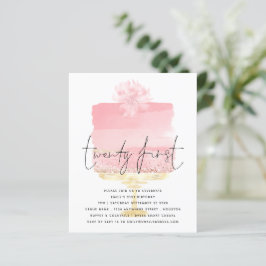 Lámina Guión de pastel rosado de presupuesto Invitación a