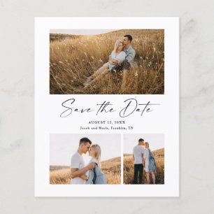 Lámina Guión de presupuesto 3 Foto de boda Save The Date