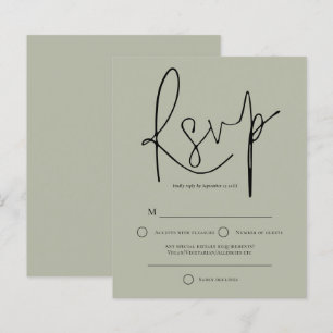 Lámina Guión de presupuesto Boda Verde Pale Sage RSVP