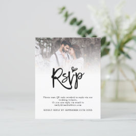 Lámina Guión de presupuesto Código QR Foto Boda RSVP Gabi