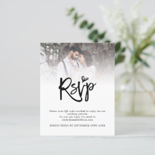 Lámina Guión de presupuesto Código QR Foto Boda RSVP Gabi