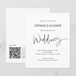 Lámina Guión de presupuesto Código QR Invitación a la bod