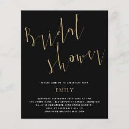 Lámina Guión de presupuesto Ducha de novia Invitación de 