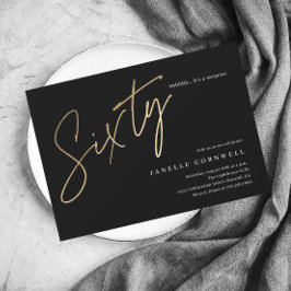 Lámina Guión de presupuesto Oro Negro Invitación a los 60