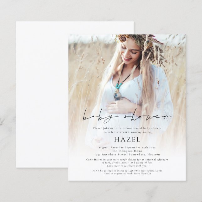 Lámina Guión de superposición de fotos del Boho de presup (Anverso / Reverso)