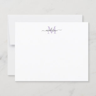 Lámina Guión elegante de presupuesto Monograma Notecard p