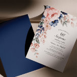 Lámina Guión floral rosado presupuesto Invitación a los 6<br><div class="desc">Dusty Blue Pink Floral Surprise 60th Birthday party budget (invitación al presupuesto para fiestas de cumpleaños) usted puede fácilmente personalizar con los detalles de su fiesta haciendo clic en el botón "Personalizar".</div>