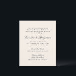 Lámina Guión formal presupuesto Invitación a la boda de m<br><div class="desc">Presupuesto Clásico Tradicional Script Elegante Invitación a la boda en marfil y negro</div>