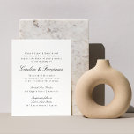 Lámina Guión formal presupuesto Invitación a matrimonio e<br><div class="desc">Invitación de matrimonio elegante de escritura tradicional clásica formal de presupuesto</div>