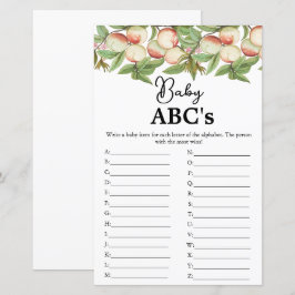 Lámina Guión moderno juego de ducha de bebé de Baby Abc