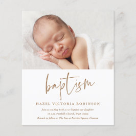 Lámina Guión moderno presupuesto Invitación al bautismo s