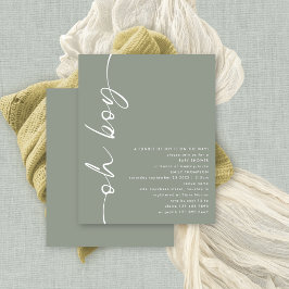 Lámina Guión presupuestado Oh Boy Sage Baby Shower