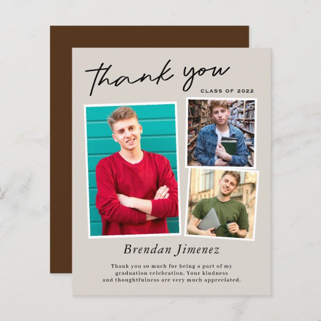 Lámina Guión Presupuestario 3 Graduación de fotos Gracias (Anverso / Reverso)