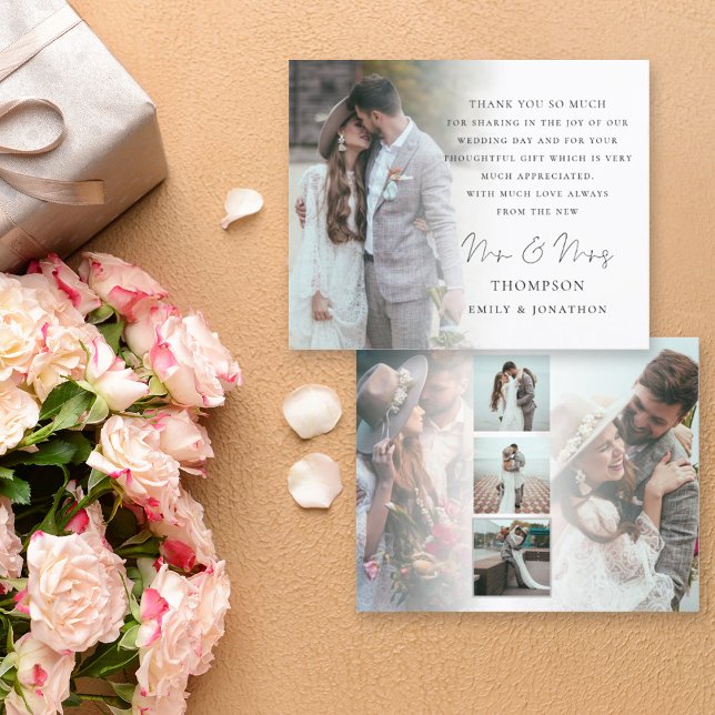 Lámina Guión Presupuestario 6 Fotos Boda Gracias (Front and back view. Budget price smaller size. Part of a large matching wedding colection)