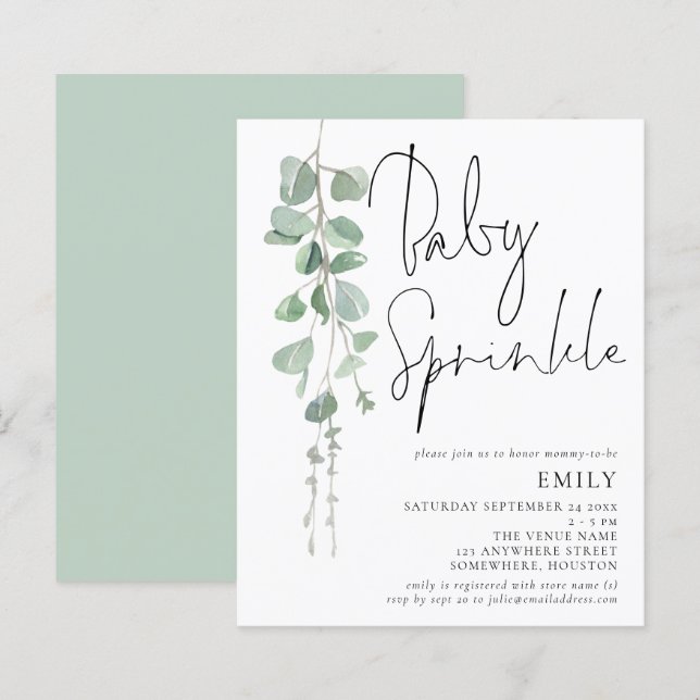 Lámina Guión presupuestario Eucalyptus Invitación a la Es (Anverso / Reverso)