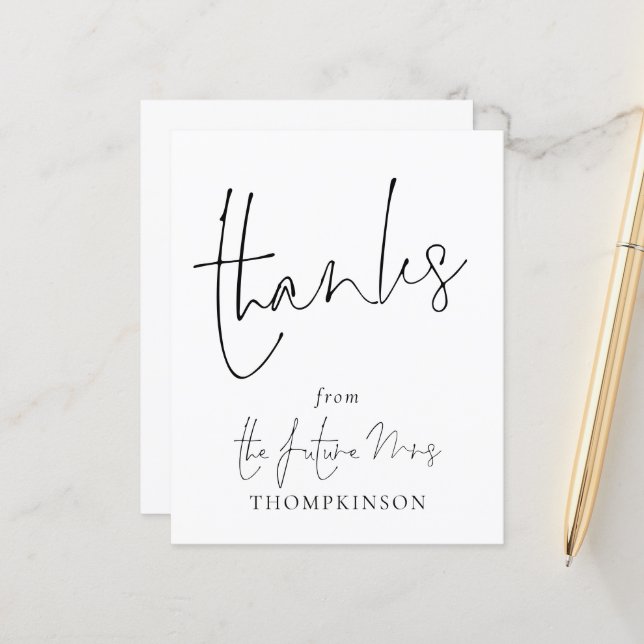 Lámina Guión presupuestario Futuro Sra. Bridal Shower Gra (Anverso/Reverso In Situ)