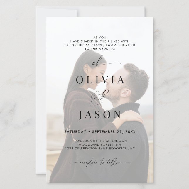 Lámina Guión romántico presupuesto Boda de fotografías en (Anverso)