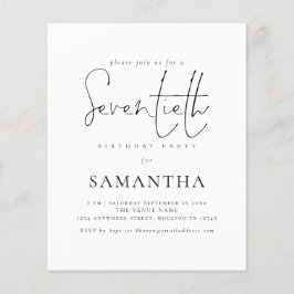 Lámina Guión simple presupuesto Invitación a fiesta de cu