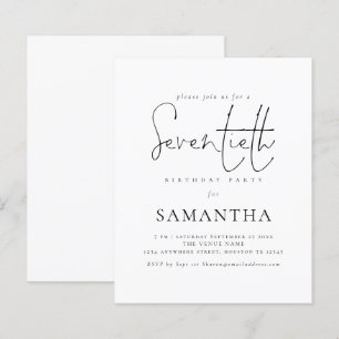 Lámina Guión simple presupuesto Invitación a fiesta de cu