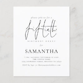 Lámina Guión simple presupuesto Invitación a fiesta de cu