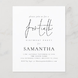 Lámina Guión simple presupuesto Invitación a Fiesta de cu