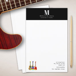 Lámina Guitar Teacher Music Lessons Personalizado Busines