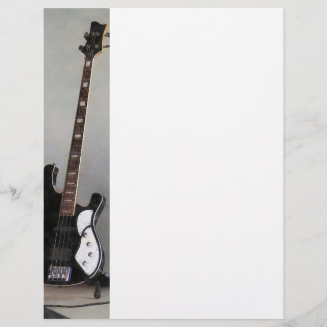 Lámina Guitarra blanca y negra (Anverso)