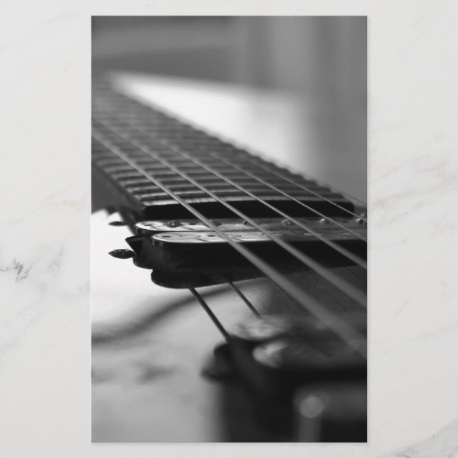 Lámina Guitarra blanca y negra (Anverso)