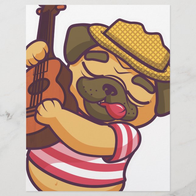 Lámina guitarra de pug (Anverso)