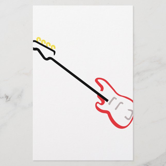Lámina Guitarra Eléctrica Bass (Anverso)