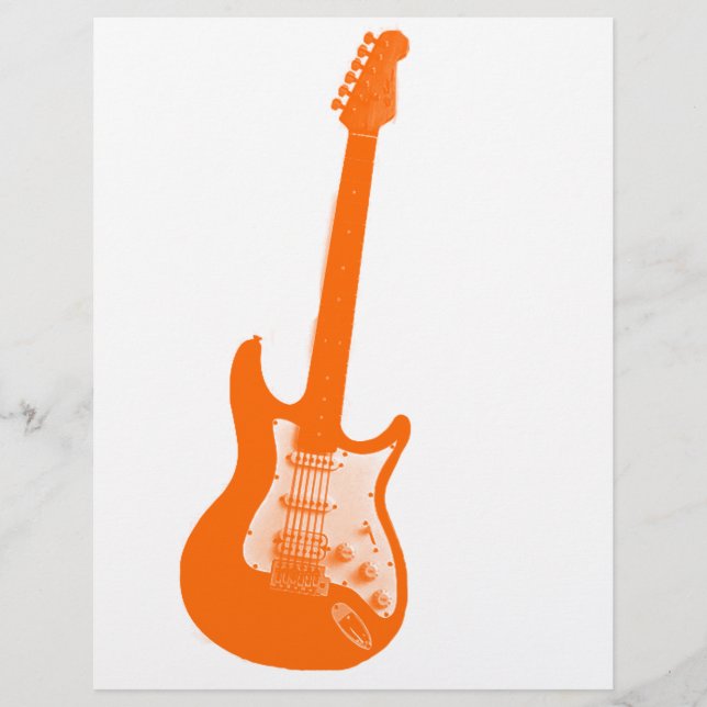 Lámina guitarra naranja (Anverso)