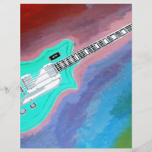 Lámina Guitarra Verde (Anverso)