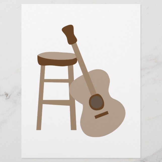 Lámina Guitarra y Stool (Anverso)