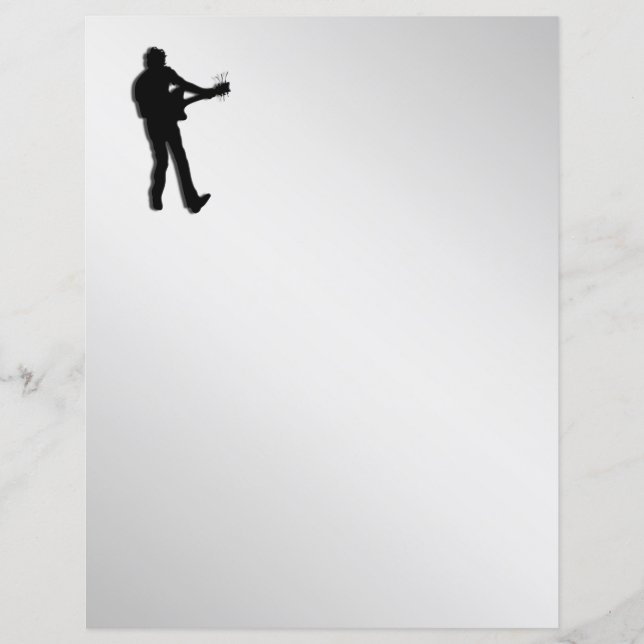 Lámina Guitarrista Plata (Anverso)