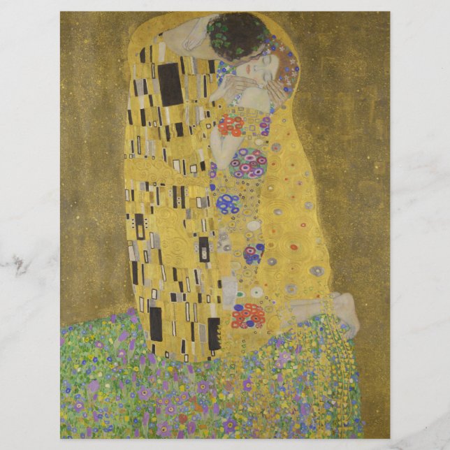 Lámina Gustav Klimt "El beso" (Anverso)